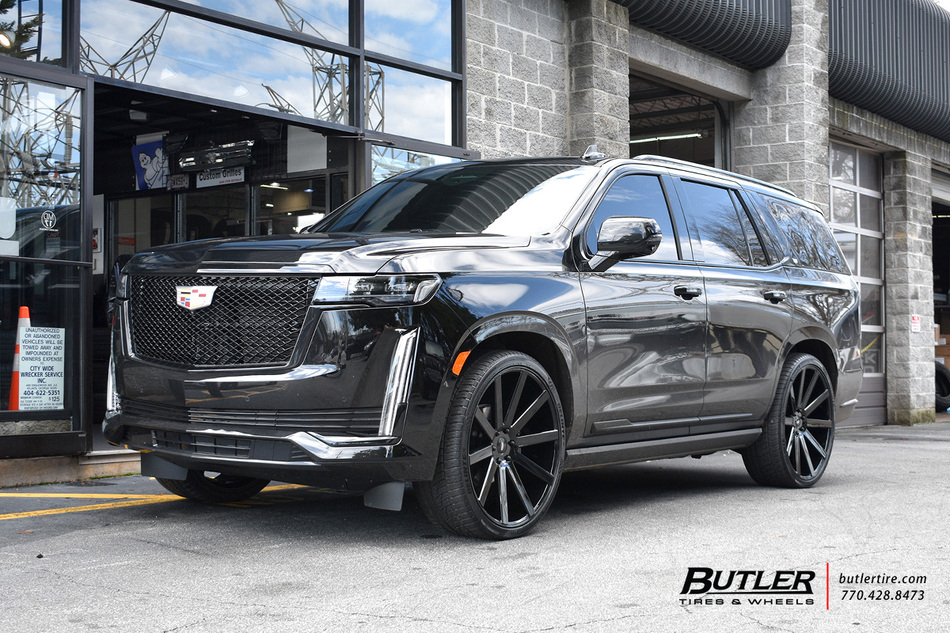 Cadillac Escalade with 26in DUB Shot Calla Wheels exclusively from