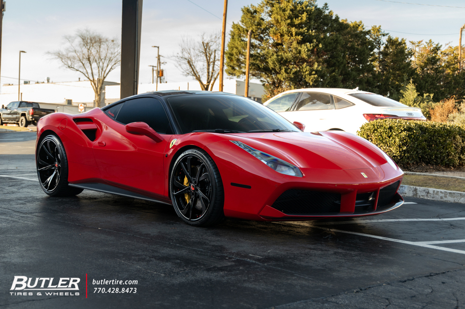 Ferrari 488 with 21in Forgiato S221 ECL Wheels and Michelin Pilot