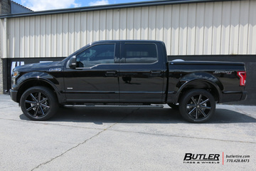 Ford F150 with 22in DUB Push Wheels