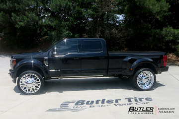 Ford F450 with 28in Fuel FF19D Wheels