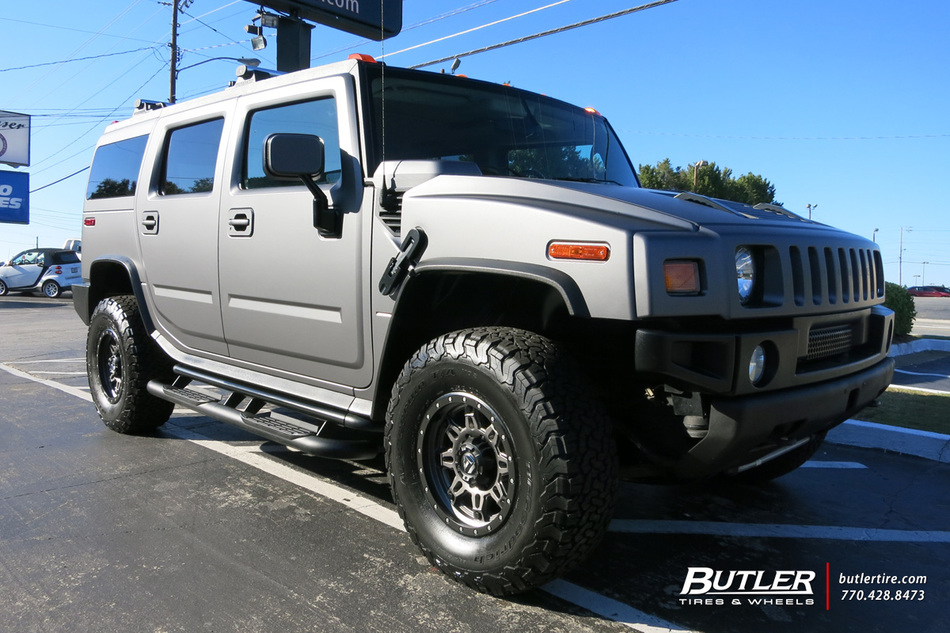 Hummer H2 with 17in Fuel Hostage II Wheels exclusively from Butler