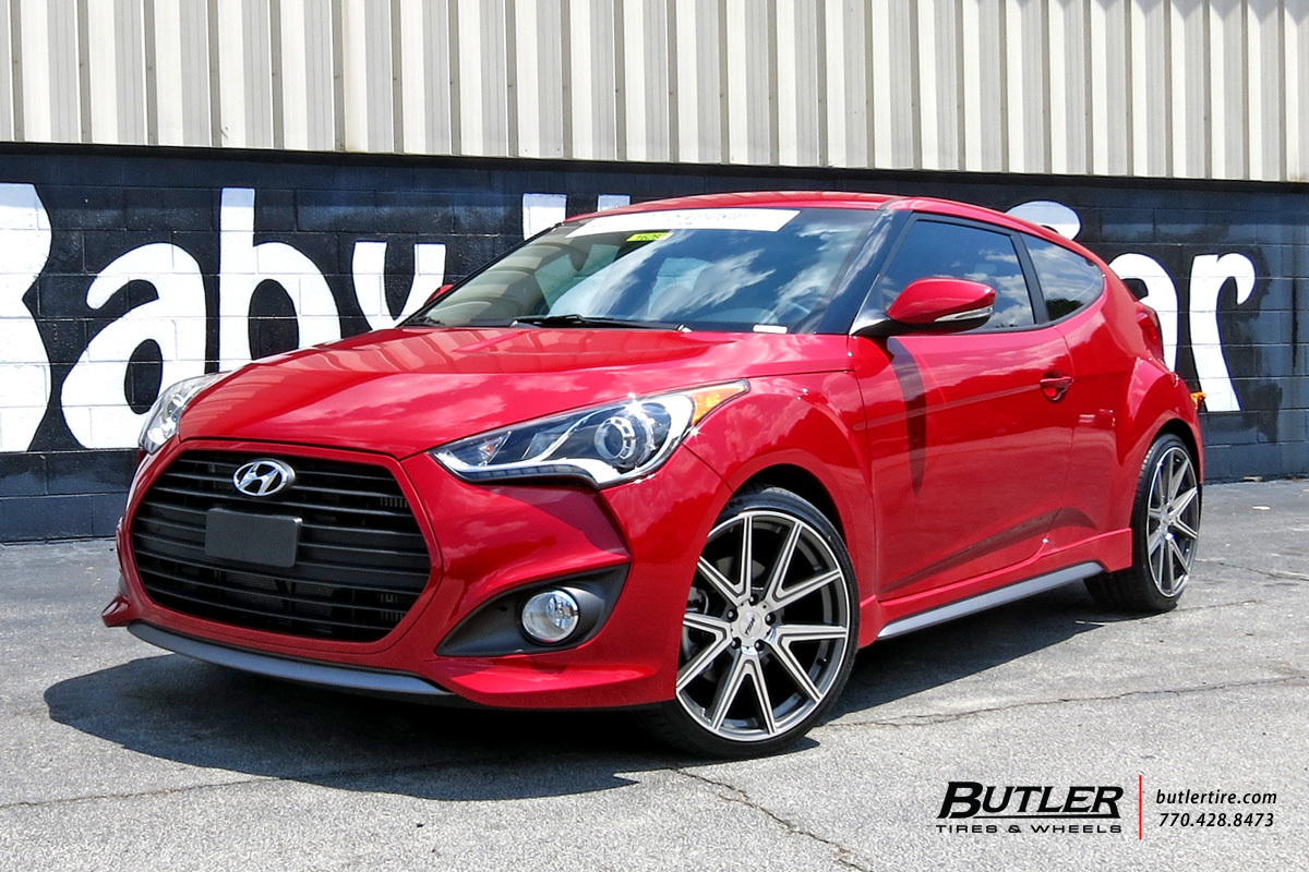 Hyundai Veloster with 19in TSW Rouge Wheels