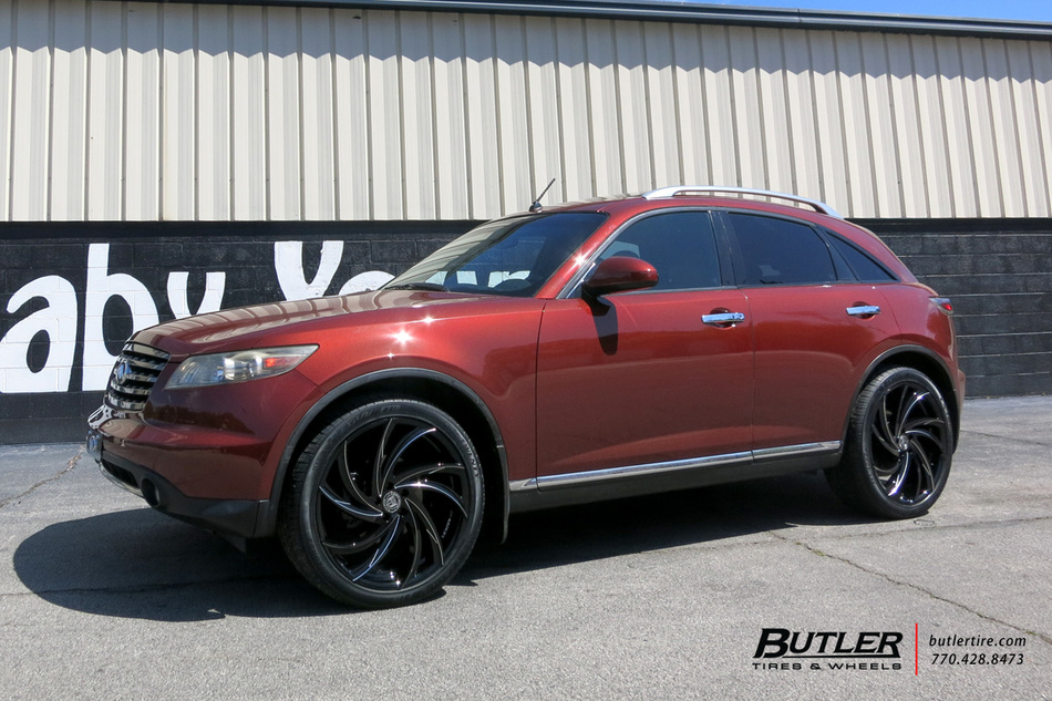 Infiniti FX35 with 22in Lexani Twister Wheels exclusively from Butler Tires and Wheels in