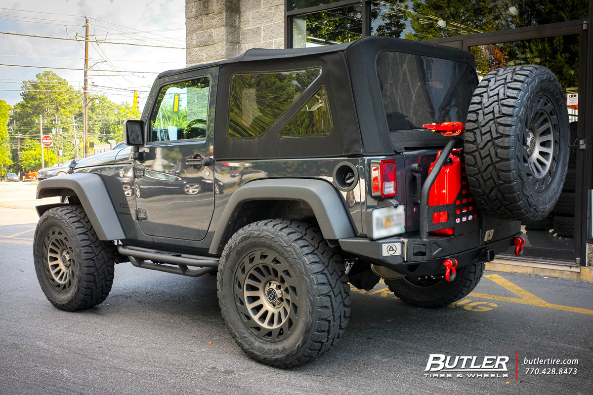 Jeep Wrangler with 20in Black Rhino Madness Wheels