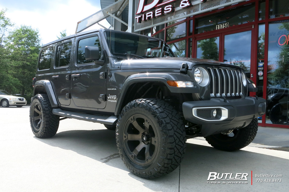 Jeep Wrangler with 20in Fuel Beast Wheels exclusively from Butler Tires