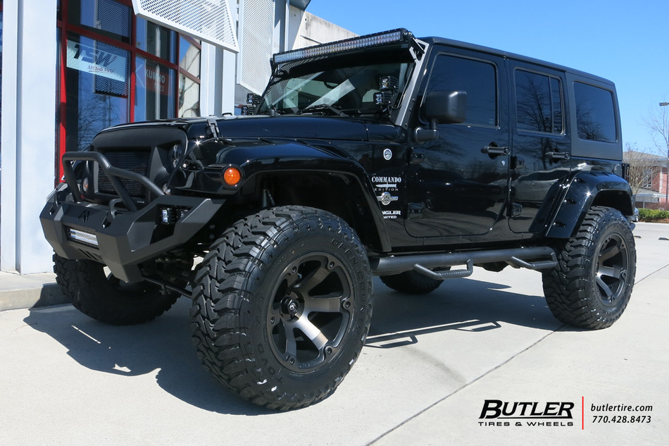 Jeep Wrangler with 20in Fuel Beast Wheels exclusively from Butler Tires
