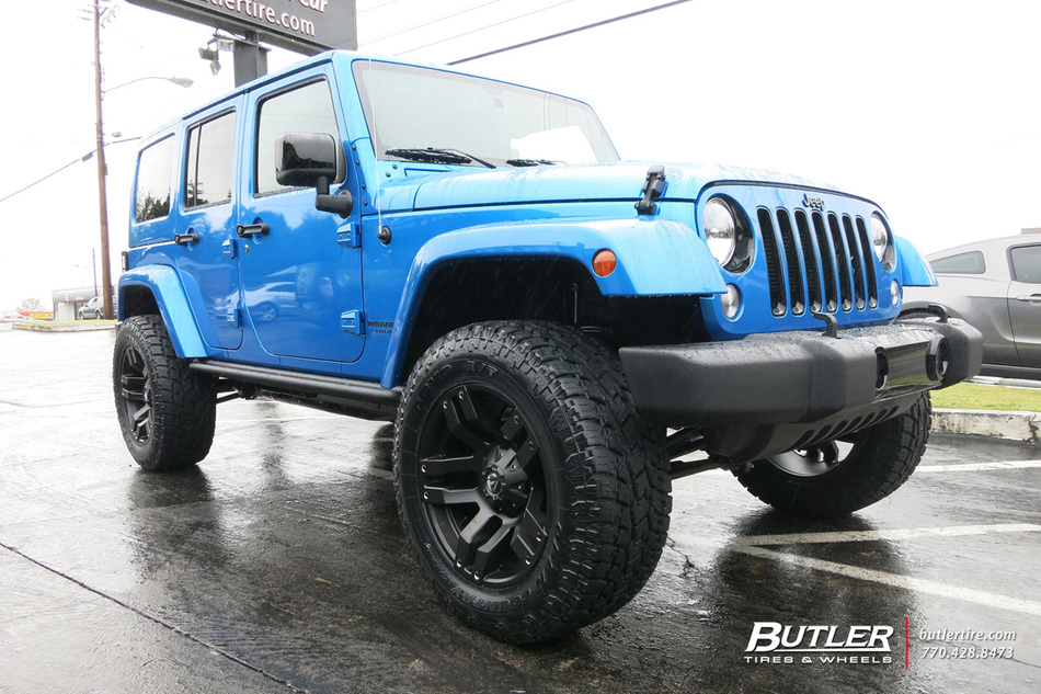 Jeep Wrangler with 20in Fuel Pump Wheels exclusively from Butler Tires