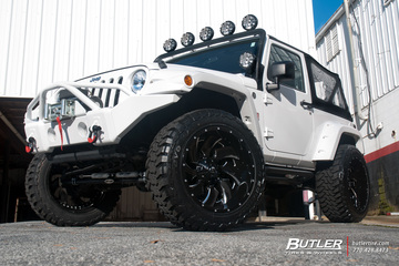 Jeep Wrangler with 22in Fuel Cleaver Wheels