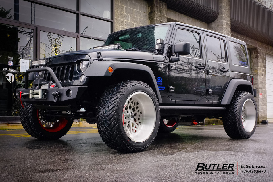 Jeep Wrangler with 22in Fuel FF16 Wheels exclusively from Butler Tires
