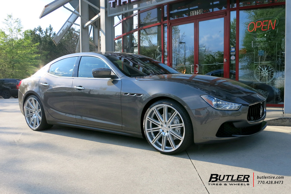 maserati ghibli with 22in vossen cv4 wheels exclusively