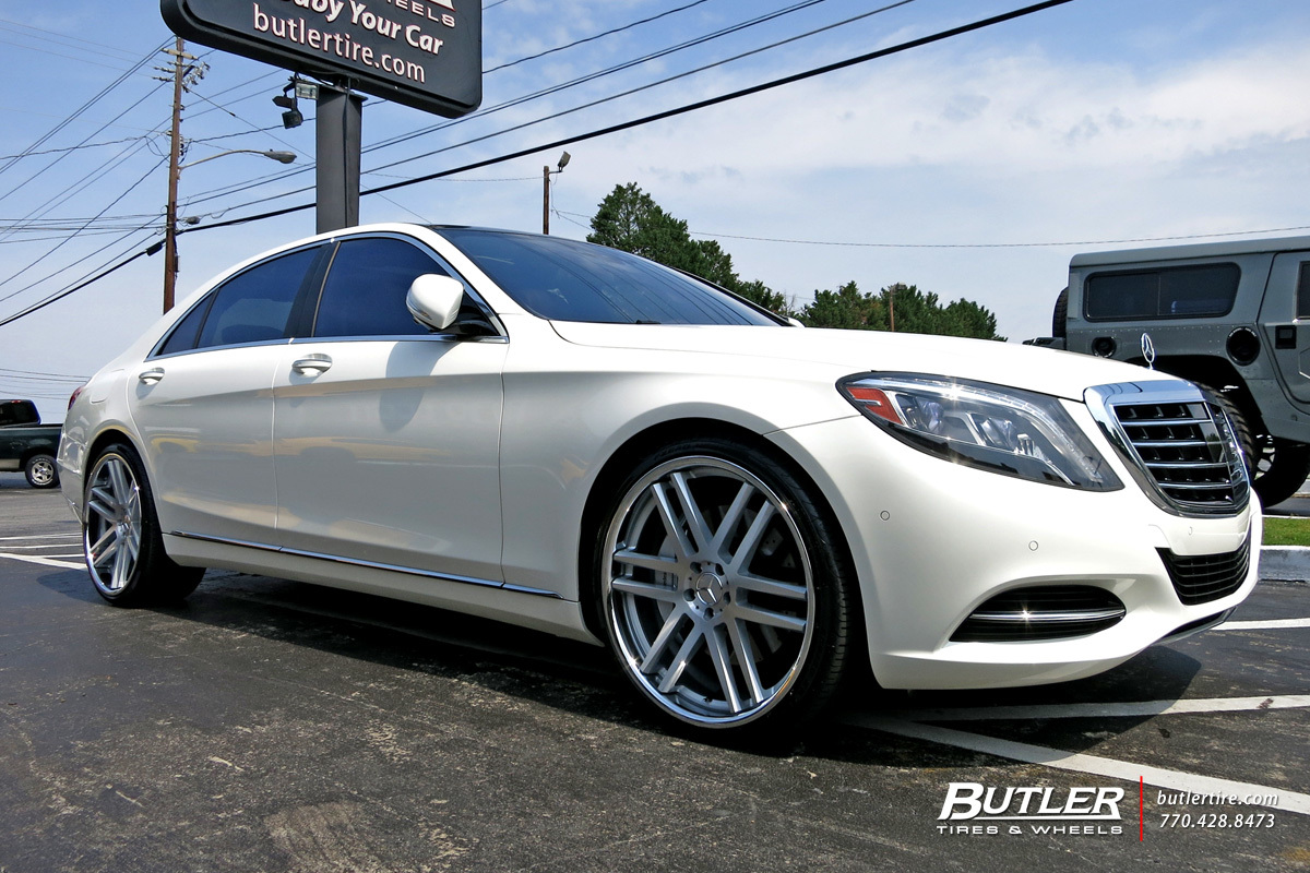 Mercedes S-Class with 22in TSW Rouen Wheels