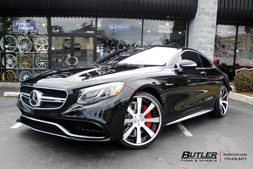 Mercedes S-Class Coupe with 22in Savini SV28 Wheels