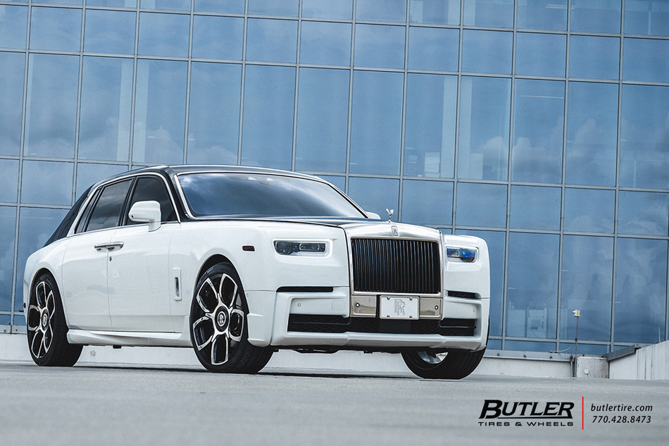 Rolls Royce Phantom with 24in Custom Wheels exclusively from
