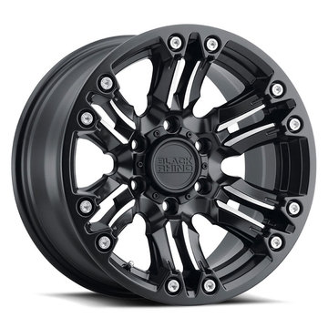 Black Rhino Asagai Wheels Matte Black with Machined Spoke and Stainless Bolts Finish