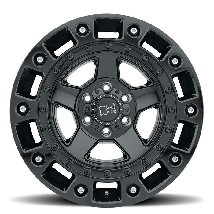 Black Rhino Cinco Gloss Black with Stainless Bolts Finish Off Road Wheels