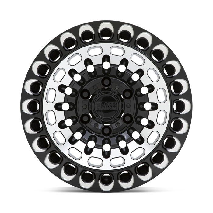 Black Rhino Labyrinth Wheels Gloss Black with Machined Face and Milling Finish