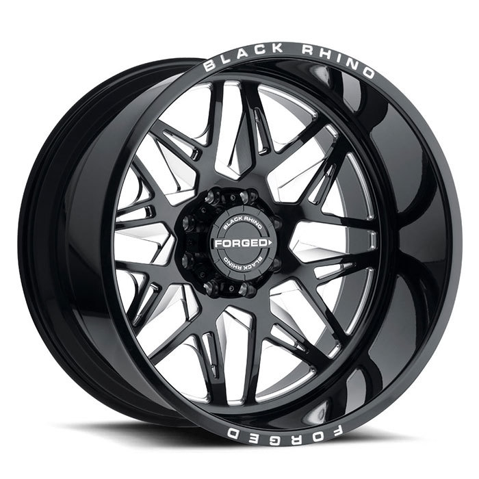 Black Rhino Twister Forged Monoblock Wheels Gloss Black with Milled Spokes Finish