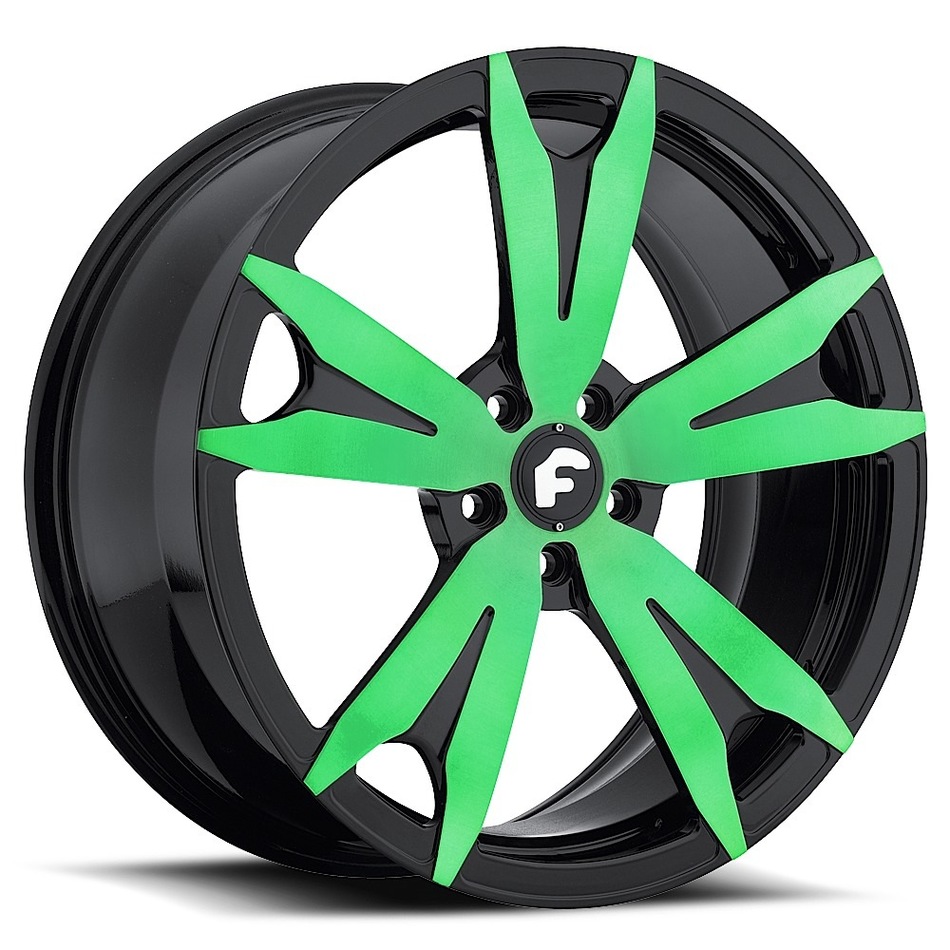 Forgiato Aguzzo-M Green and Black Finish Wheels
