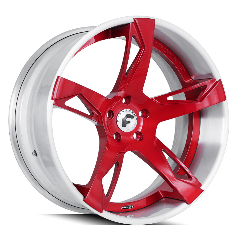 Forgiato Copiato-ECL Brushed and Red Finish Wheels