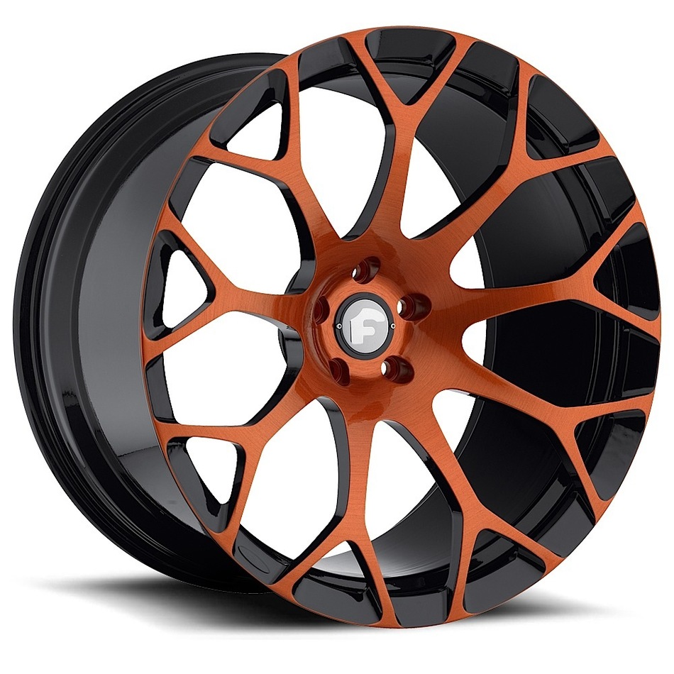 Forgiato Drea-M Orange and Black Finish Wheels