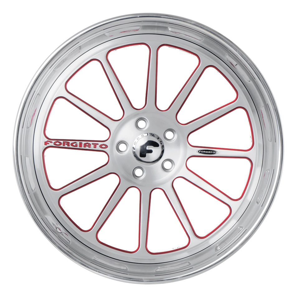 Forgiato Estendere-ECL Brushed, Chrome and Red Finish Wheels