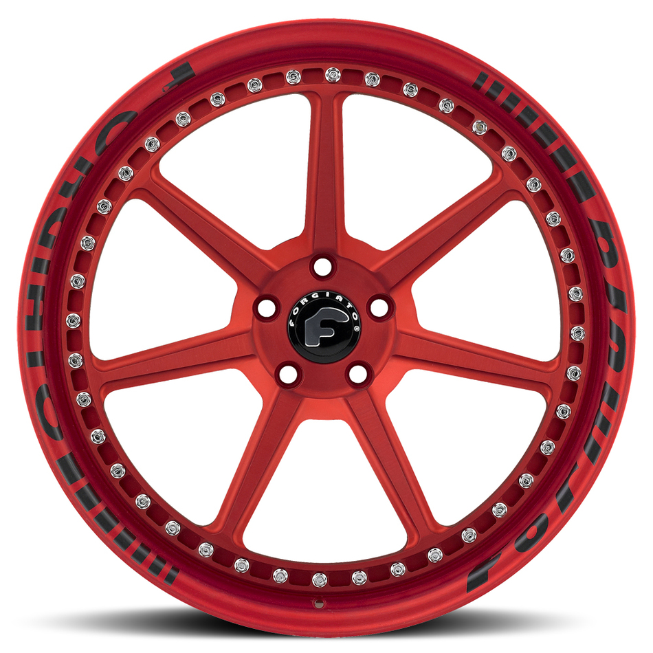 Forgiato F-Sette Red Finish Wheels