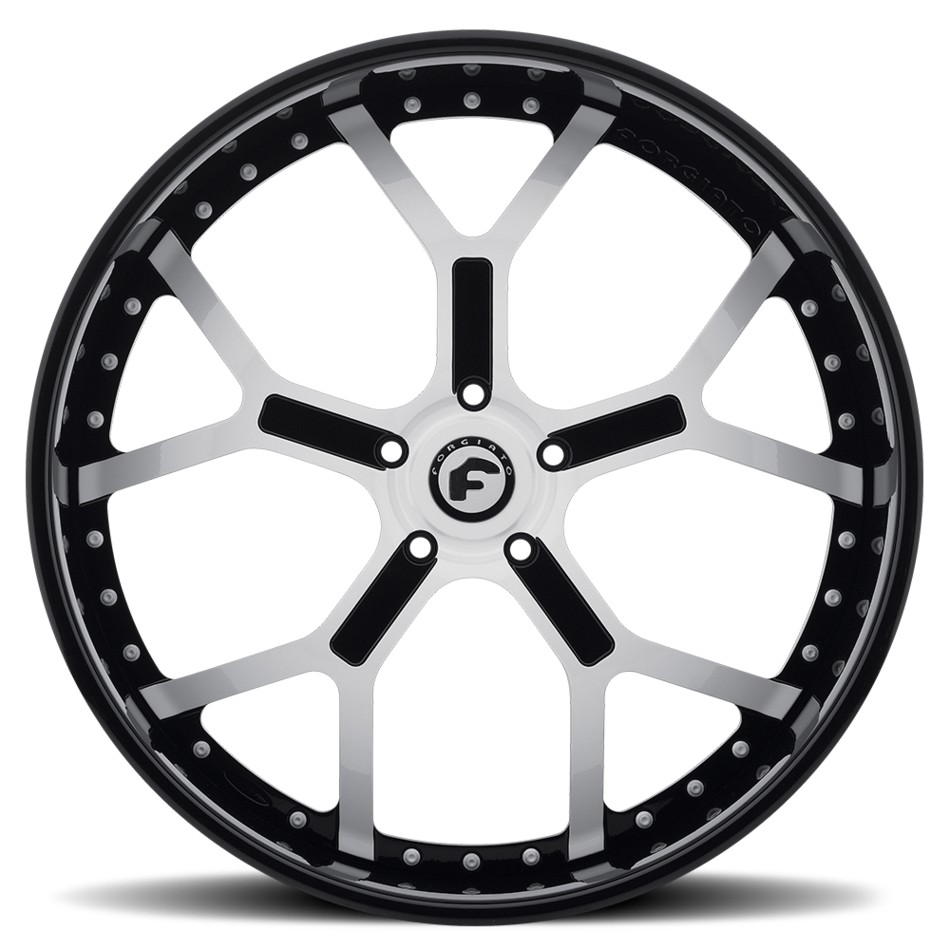 Forgiato GTR Satin and Black Center with White Lip Finish Wheels