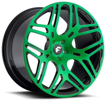 Forgiato Quadrato-M Green and Black Finish Wheels