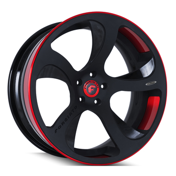 Forgiato Scythe-ECL Black and Red Finish Wheels