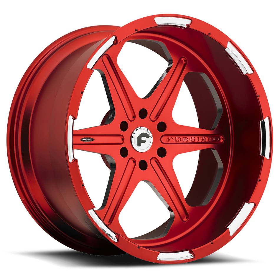 Forgiato Sporcizia-T Red and Chrome Finish Wheels