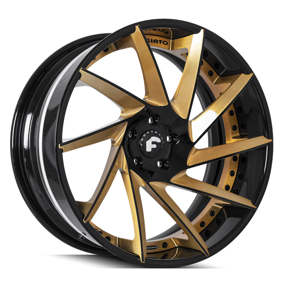 Forgiato Troppo-ECL Gold and Black Finish Wheels