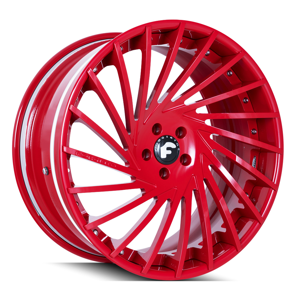 Forgiato Ventoso-ECL Gloss Red Finish Wheels