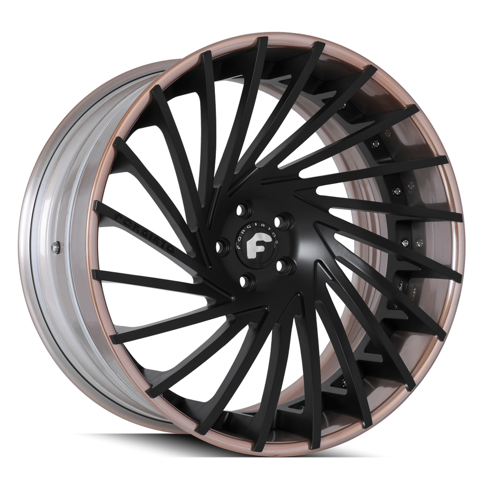 Forgiato Ventoso-ECL Black and Copper Finish Wheels