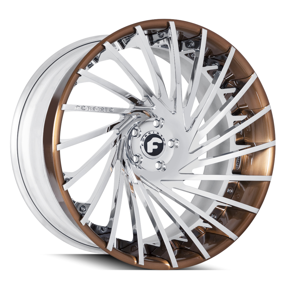 Forgiato Ventoso-ECL Chrome and Copper Finish Wheels