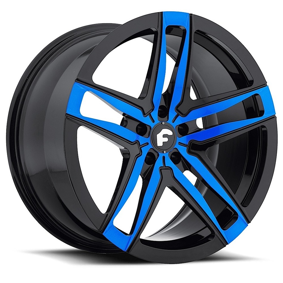 Forgiato Vizzo-M Blue and Black Finish Wheels