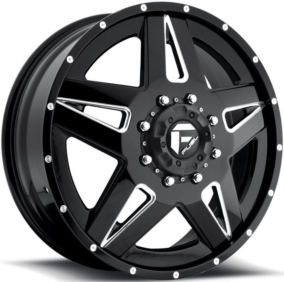 Fuel Full Blown D254 Custom Dually Two Piece Wheels - Front