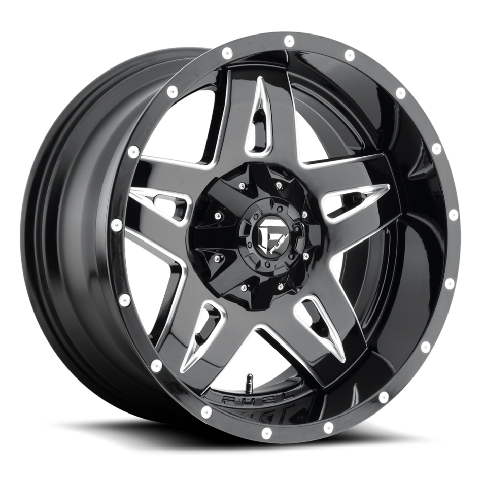 Fuel Full Blown D554 Gloss Black with Milled Accents One Piece Off-Road Wheels