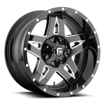 Fuel Full Blown D554 Gloss Black with Milled Accents One Piece Off-Road Wheels