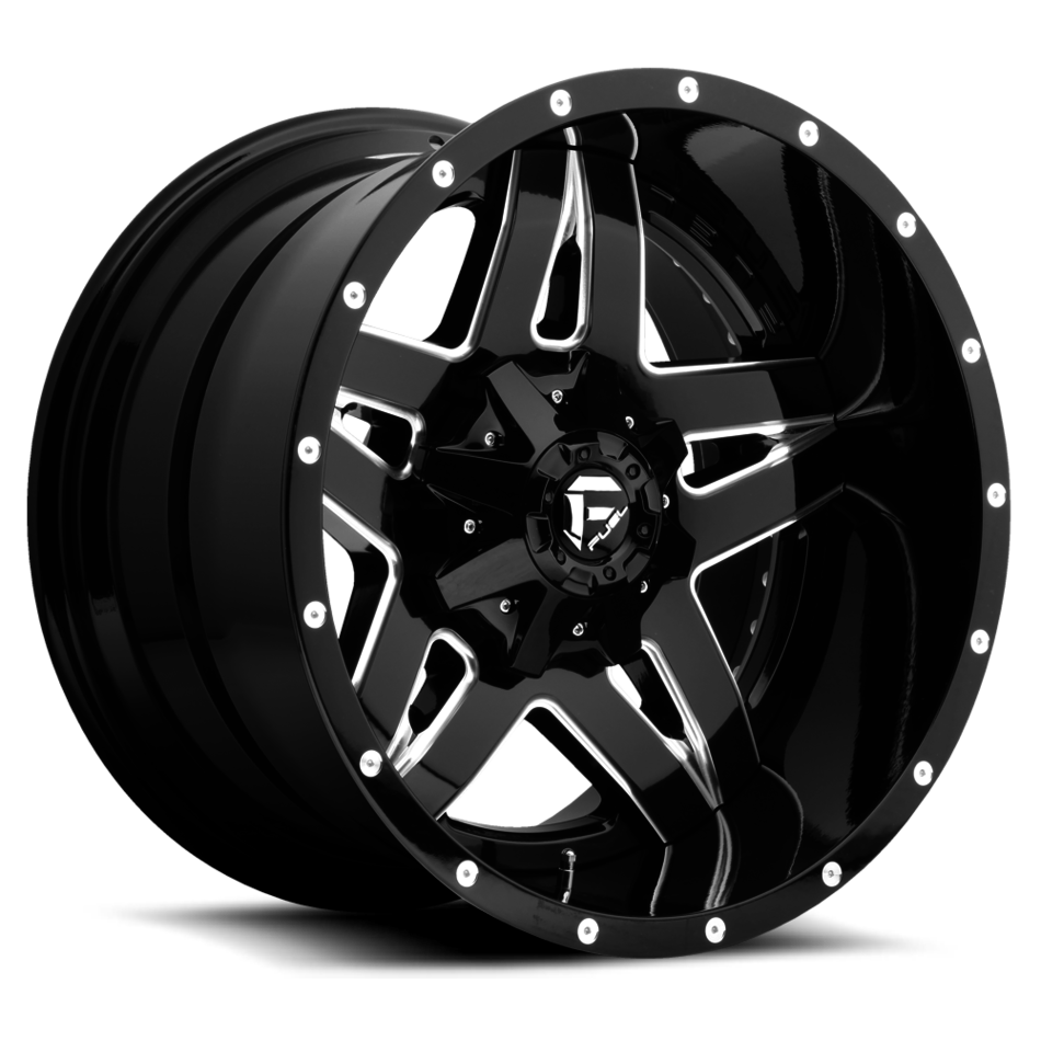 Fuel Full Blown D253 Wheels | Two Piece | Chrome with Gloss Black Lip Finish