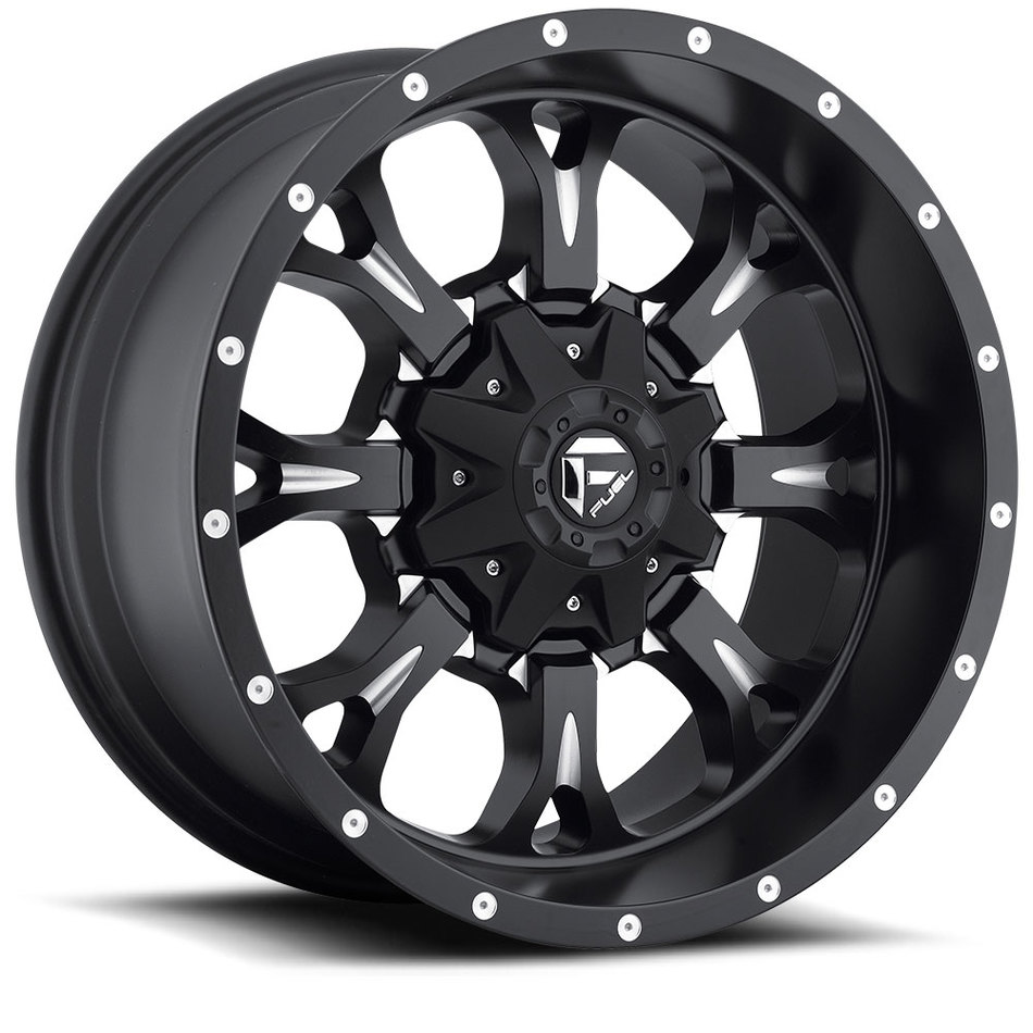 Fuel Krank D517 Matte Black with Milled Accents One Piece Off-Road Wheels