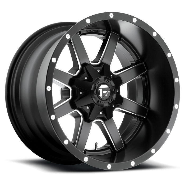 Fuel Maverick D538 Black and Milled Deep Lip Wheels