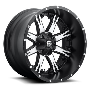 Fuel Nutz D541 Black with Machined Face Deep Lip Wheels