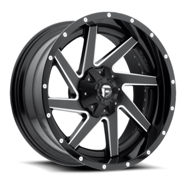 Fuel Renegade D265 Black and Milled Center with Gloss Black Lip Two Piece Off-Road Wheels