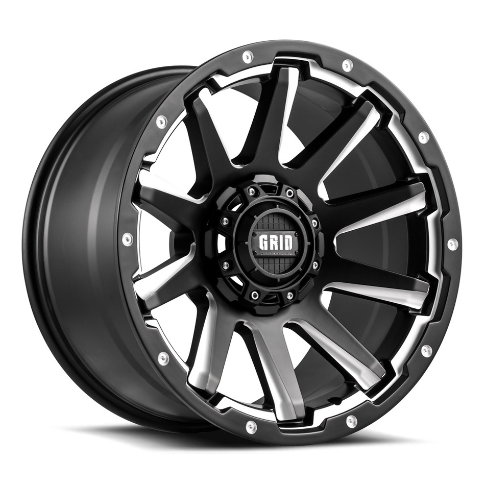 Grid Offroad GD5 Matte Black with Machined Finish Wheels