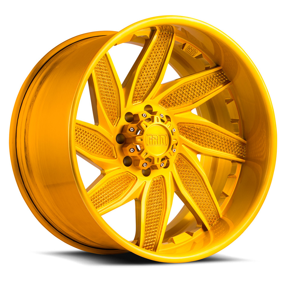Grid Offroad GF6 Custom Brushed Gold Finish Wheels