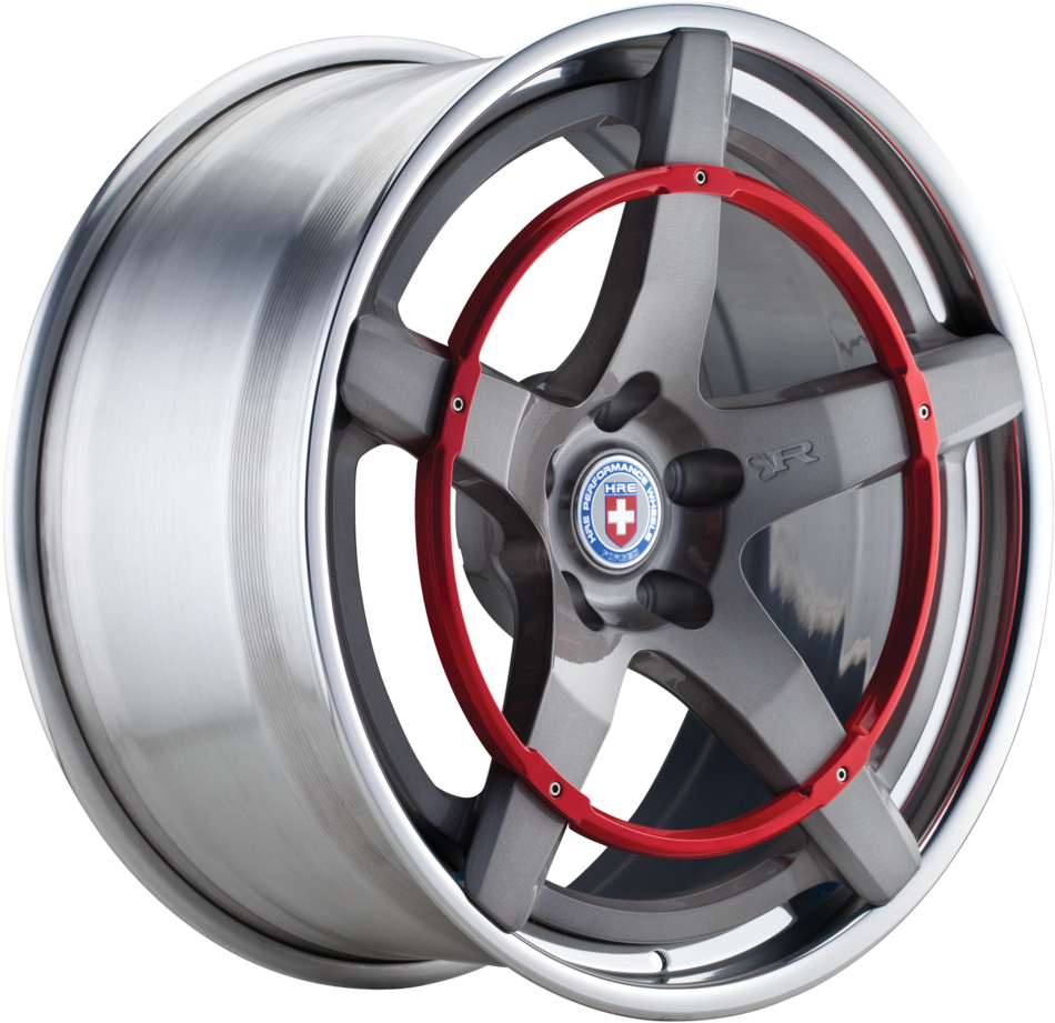 HRE Recoil with Red Ring 3-Piece Forged Wheels