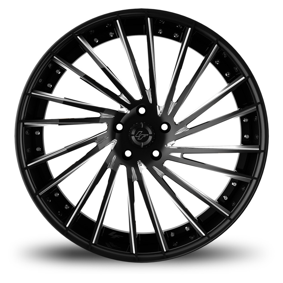 Lexani LF-119 Custom Black and Chrome Finish Wheels