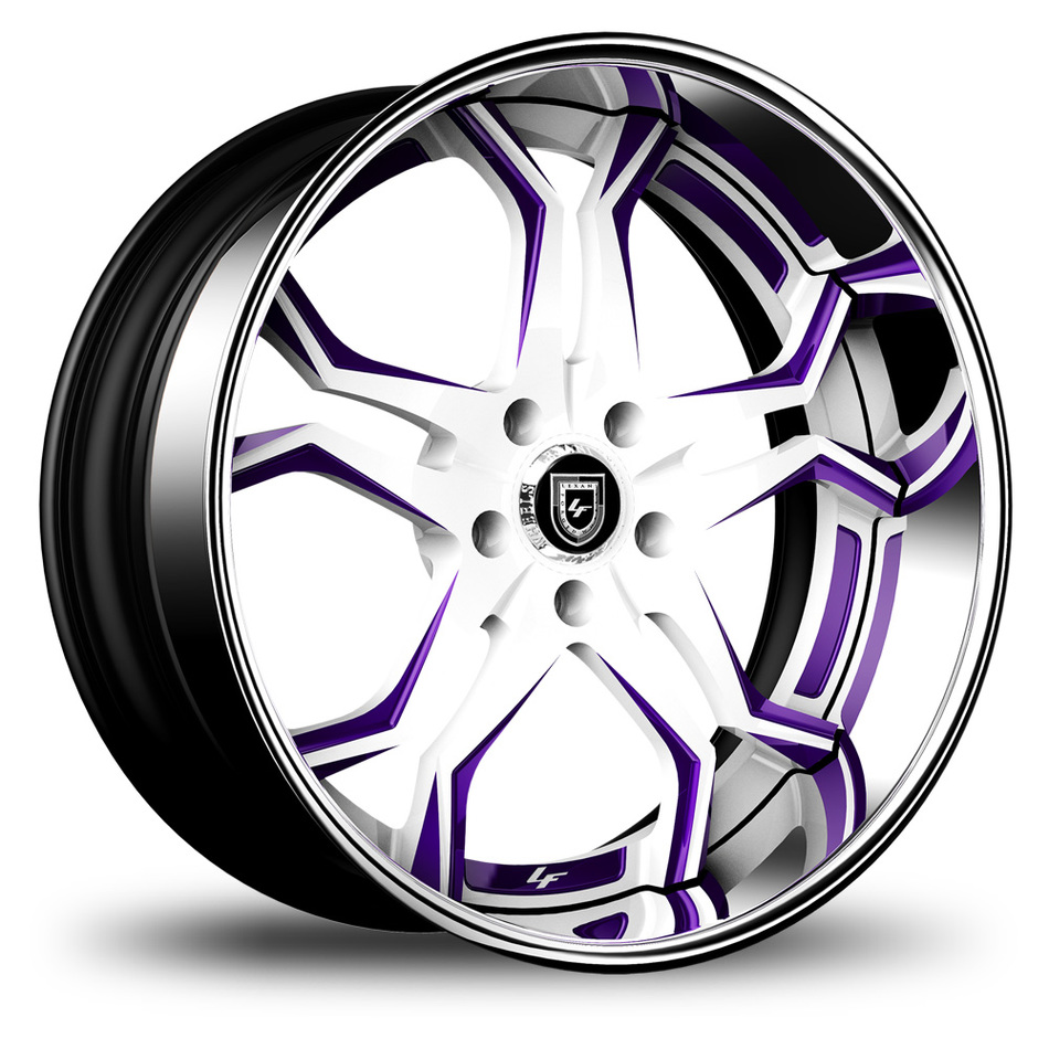 Lexani 752 Opal Custom White and Purple Finish Wheels
