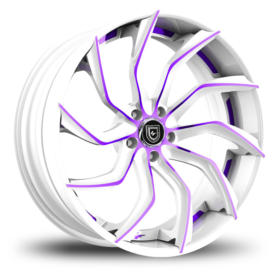 Lexani 753 Matiesse Custom White and Purple Finish Wheels