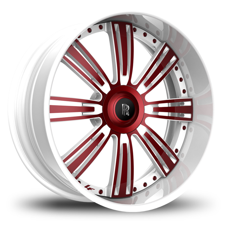 Lexani 755 Grino White and Red Finish Wheels